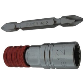 SUPERTOOL DSB12 Electric Drill Impact Socket Bit (Detachable Bit), 0.5 inch (12 mm), Compatible with 18 V