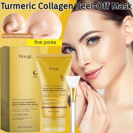 Kojic Acid Turmeric Night Wrapping Mask Overnight Wrapping Peel Off Facial Mask