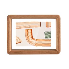 EssOAKence Medium Solid OAK Wood Picture Frame, 11x14 Inch, Burlywood, Rectangular Frame for Photos, Art, and Prints(Burlywood, 6" x 8")