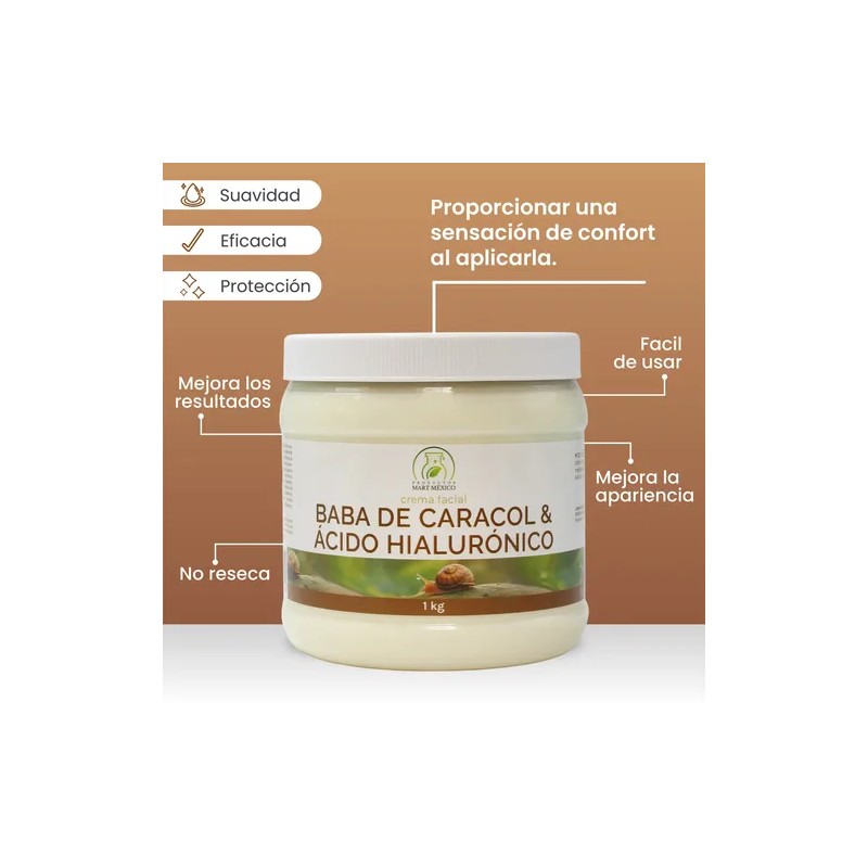 Crema De Baba De Caracol & Ácido Hialurónico Facial (1