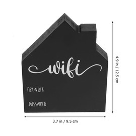 GLEAVI WLAN Network Sign WLAN Sign Wifi Password Decoration Table Sign for Home Office Café Restaurant Black (12.5 x 9.5 cm)