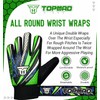 TOPMAD Goalkeeper Gloves (Green, Size 8 suitable for Adult (M/L))