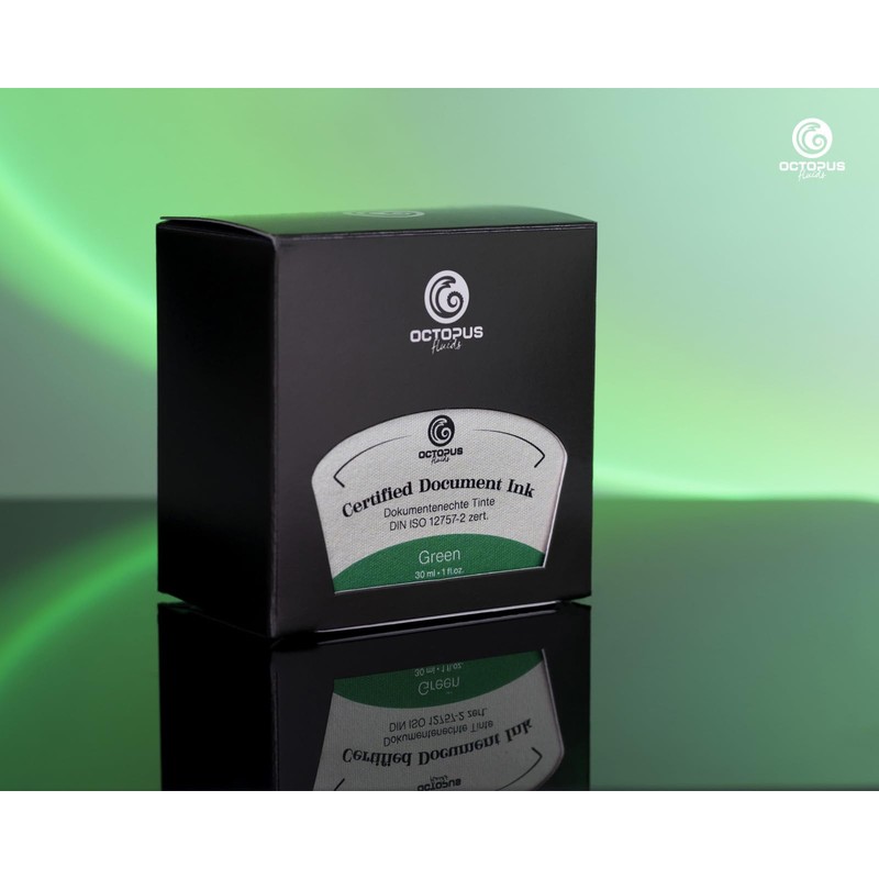 Indelible Ink Green with Converter, Certified According to DIN ISO