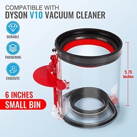 WYWY.cubeta de Repuesto para aspiradora Dyson V10 y cubeta de Polvo, cubeta pequeo Compatible con Dyson Parte No.969509-02                            