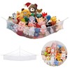 INSFITY Stuffed Animal Hammock Corner Plush Toys Storage Net Organizer 40×55×8"