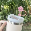Hebterrka Thermal Cup Accessories: Pack of 5 Multicoloured Flower Straw