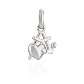 NKlaus 9859 Pendant Small Faith Love Hope 925 Silver 10.8 mm Shiny Amulet, Silver