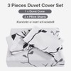 Lekesky Reversible Duvet Cover Queen Size, White Black Tree Branch