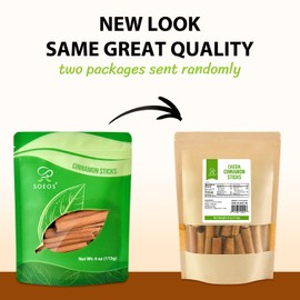 Soeos Cinnamon Sticks, 4 oz (113g), Cassia Cinnamon Stick, Strong Aroma, 2.75" Length, Approx 35 Sticks, 100% Raw Cinnamon, Perfect for Baking, Cooking, Beverages, Coffee, Tea and Mulled Wine