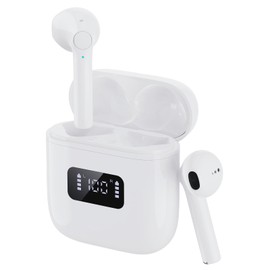 Auriculares Inalámbricos, Auriculares Bluetooth 5.3 HiFi estéreo con pantalla LED,auriculares intrauditivos resistentes al agua con cancelación de ruido para TV Portátil Teléfono Deporte Entrenamiento