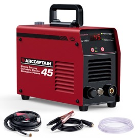 ARCCAPTAIN Plasma Cutter, 45Amp Cutter Machine, 110V/220V Dual Voltage Digital Display IGBT Inverter Plasma Cutting Machine with 2T/4T Function