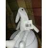 8" White Cloth Stuffed Rabbit x 6