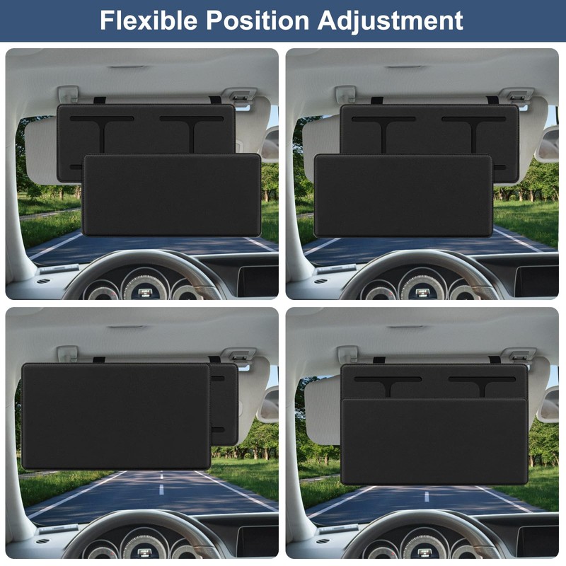 NAZZO Sun Visor Extender for Car, Visor Sunshade Sun Blocker