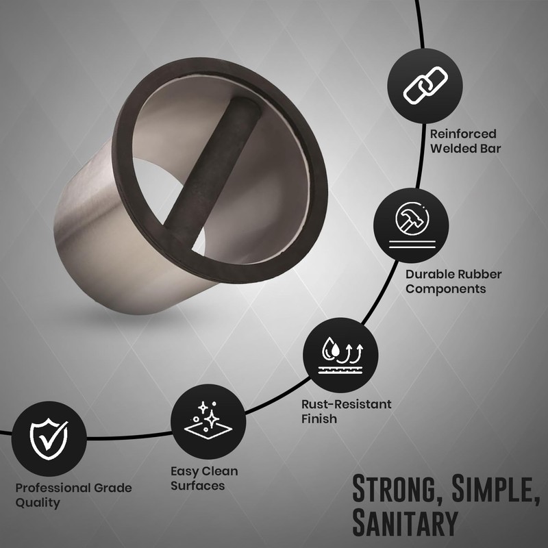 Rattleware Premium Stainless Round Knock Box (6.25" x 7.5") -