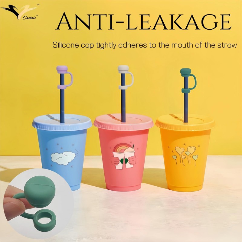 Castaic 4 Pcs Straw Covers 0.9cm Diameter Straw Cover Caps