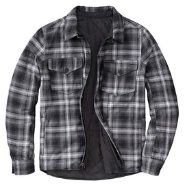 ScorpionEXO Morpheus Reversable Jacket (Black/Plaid Grey - Small)