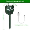 iMountek Solar Animal Ultrasonic Repeller Outdoor Mole Snake Animal Repeller