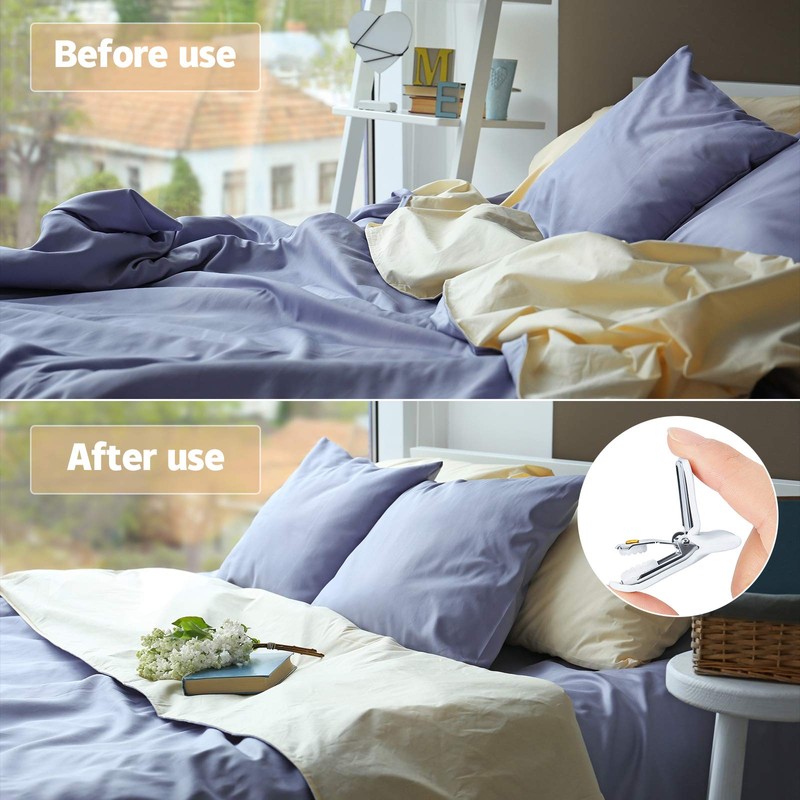 Patelai 12 Pieces Padded Comforter Clips White Duvet Clips Padded