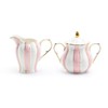 Grace Teaware Pink and White Scallop Fine Porcelain Sugar and