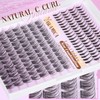 Natural Lash Clusters with Spikes Wispy Eyelash Clusters C Curl