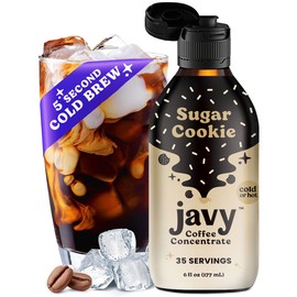 Javy Coffee Concentrate - Cold Brew Coffee, Perfect for Instant Iced Coffee, Cold Brewed Coffee and Hot Coffee, 35 Servings - Sugar Cookie
