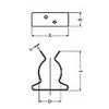 Boat Hook Holder Clip Clamp Diameter 30-37 mm Bracket for