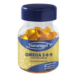Omega 3, 6 Y 9 C60 Naturagel Aceite Pescado, Linaza, Oliva                                                                                            