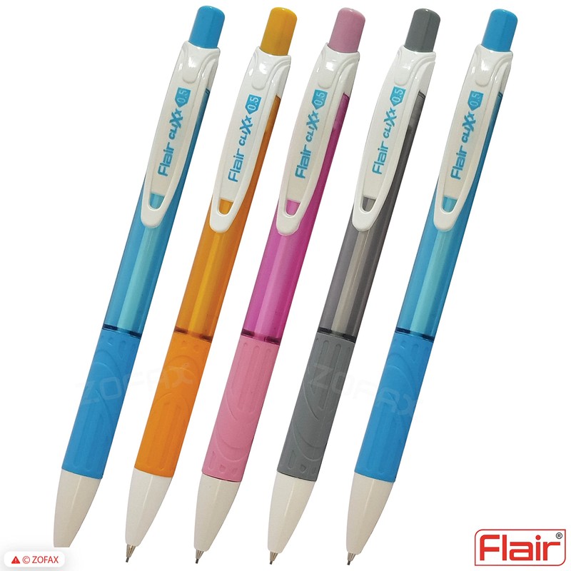 Flair 10 x 0.5mm CLIXX Fine HB Mechanical Easy Grip