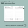 POPRUN Daily Planner 2025 2026 16 x 10.5 cm, Daily