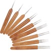 Dreadlock Crochet Hook Tool Dreadlock Crochet Hook Set, Bamboo Handle