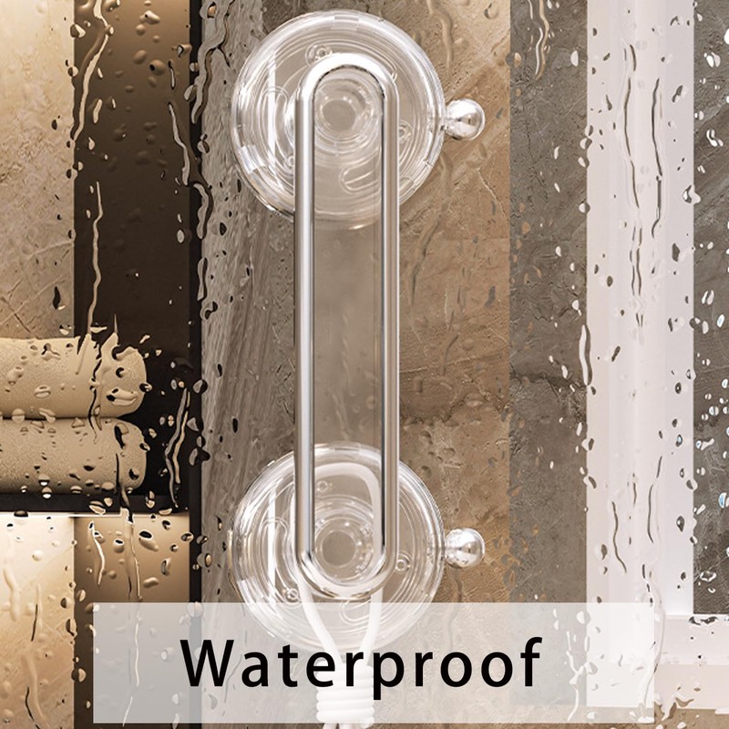 Transparent Non-Piercing Suction Grab Bar Heavy-Duty Waterproof Safety Handle for