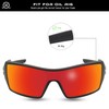 SOLODAD Replacement Lenses for Oakley Oil Rig Sunglasses Polarized-Lava Red