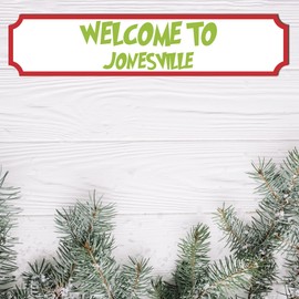 Add a Touch of Whimsy to Your Holiday Decor Wooden Christmas Street Signs - Festive Designs - Proudly Made in the UK (Small - 290mm x 63mm, Mdf Wood Indoor Use Only)
