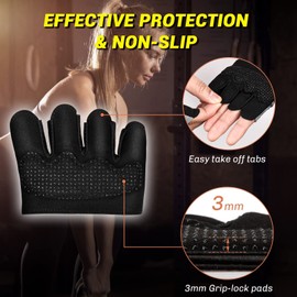 GINTRON Workout Gloves for Men Women, Weight Lifting Gloves Grip Pads with Full Palm Protection and Extra Grip for Men Women Weightlifting,Gym, Pull-Ups, Row, Cross Training, WODs-NO Calluses