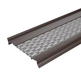 Goldguard Micromesh 5" Gutter Covers System for Leaf Protection Featuring Stainless Steel Mesh Aluminum Gutter Guards Leaf Guards for Gutters - Made in The USA (Dark Bronze - 11"Sample)
