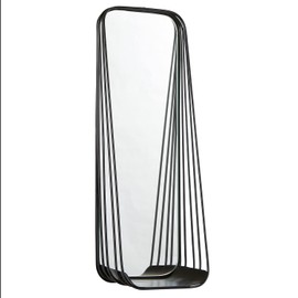 47th & Main Wire Framed Decorative Wall Mirror, Large, Black