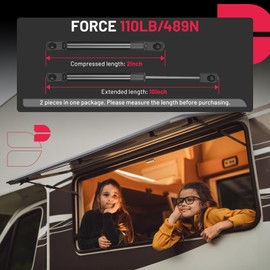 BDFHYK ML1110 10inch 110LBS/489N Gas Shocks Struts Lift Support for Leer Camper Shell Rear Topper Window Pickup Cap Canopy Toolbox Cabinet Lid Motorhome Door Gas Springs Set of 2