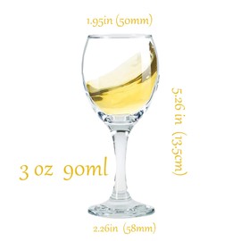 Glsairy Small Wine Glasses Cordial Glasses With Stem | Limoncello Glasses | Port Wine Glasses 3 Oz | 90 Ml