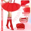Zhanmai 3 Pcs Red Women's Tutu Costume Set 5 Layered