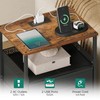 JARHETUN Nightstand Set 2 with Charging Station, Night Stand with
