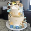 Decoración para tartas de oso con letras de bebé, decoración