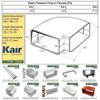 Kair 90 Degree Horizontal Elbow Bend 150mm x 70mm -