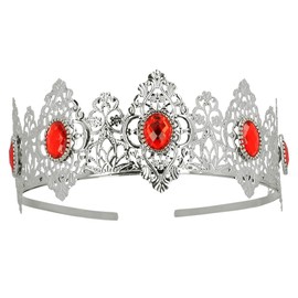 Boland 64570 - Corona regina, cerchietto con pietre preziose, principessa, accessorio per costumi in maschera, carnevale e feste a tema