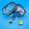 8PCS Clear Figure Display Bag with Keychain, Zipper Blind Box