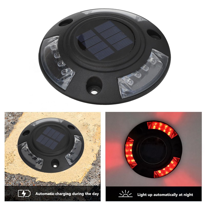 Solar Dock Light 12 LEDs Solar Driveway Light IP68 Waterproof