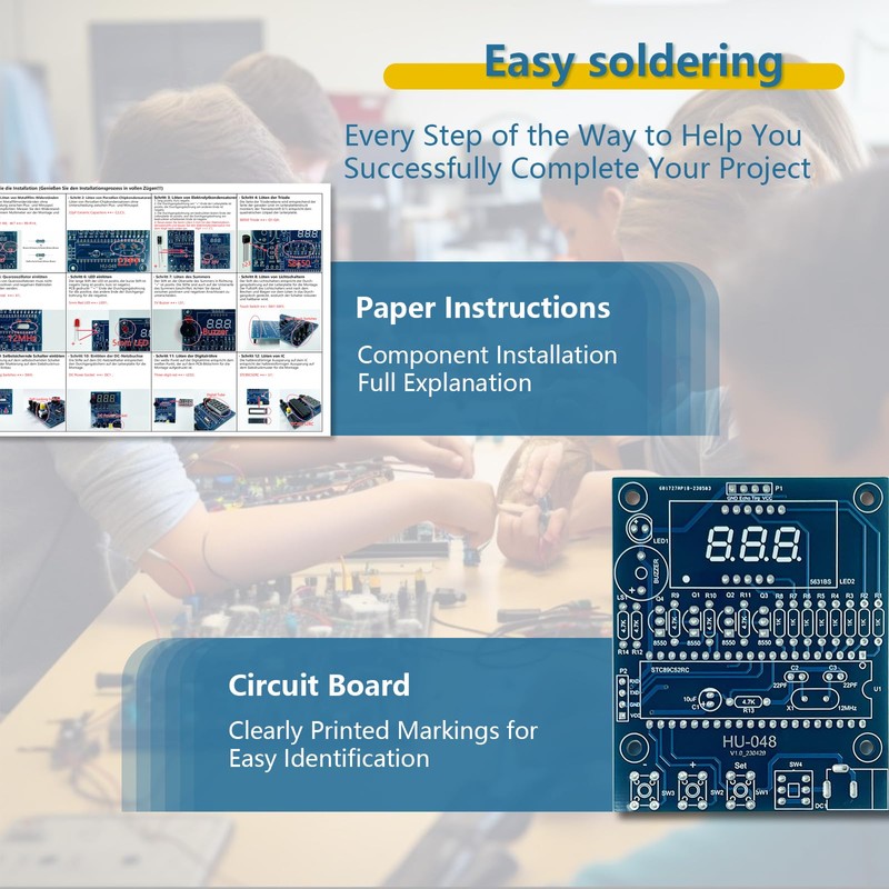 EI Electronic ûlṭrãsõniς Distance Measuring Soldering Kit Adjustable Alarm Distance