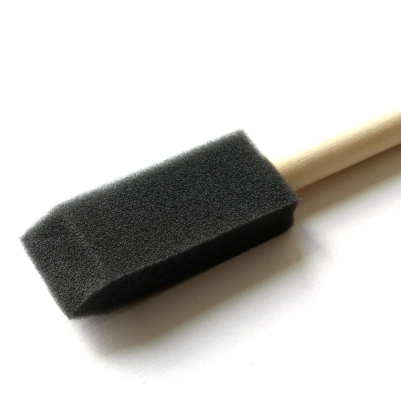 Japanese String Button Sponge Brush, Small, Width 1 inch (2.54