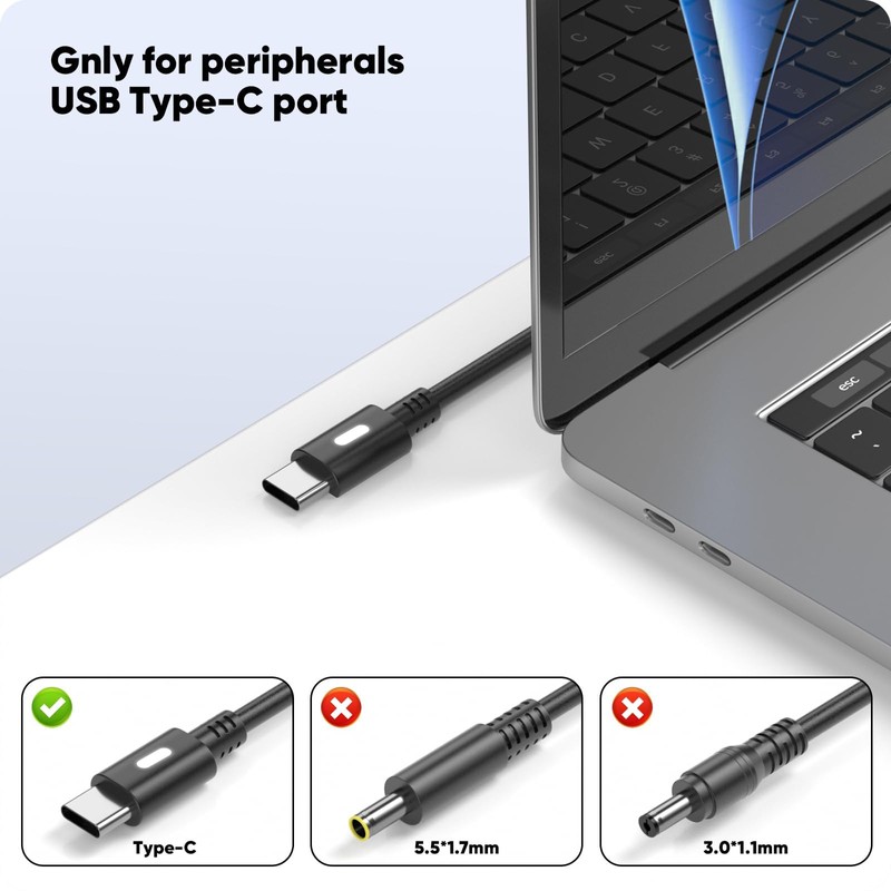 130W USB C Laptop Charger for Dell XPS 15 17
