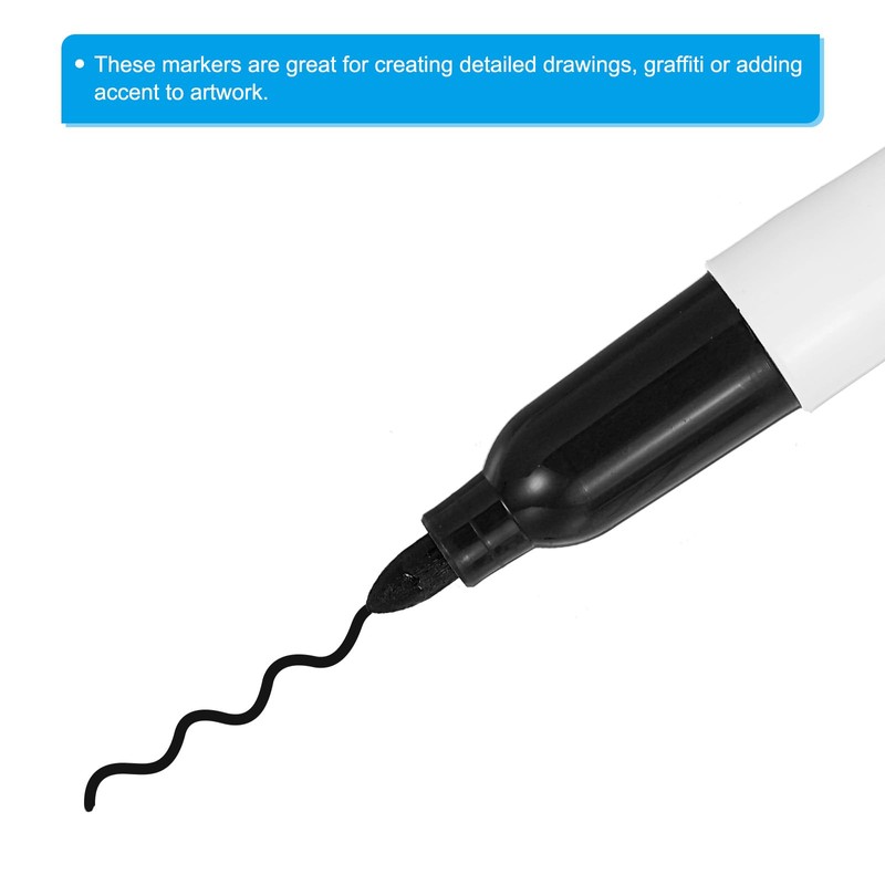 PATIKIL Mini Permanent Marks, 4 Pack Dry Erase Pen with