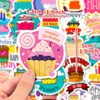 Colorful Birthday Stickers 200 Pcs/Pack - Cakes, Cartoon, Wishes &